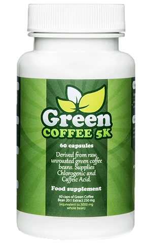 Un solo envase de Green Coffee 5K, pack básico para adelgazar.