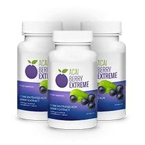 Paquete de 3 botellas Acai Berry Extreme: tratamiento estándar para adelgazar
