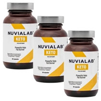 Pack de 3 botellas de NuviaLab Keto (estándar).