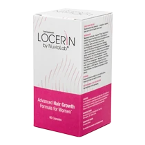 Botella de Locerin, suplemento para el crecimiento del cabello.