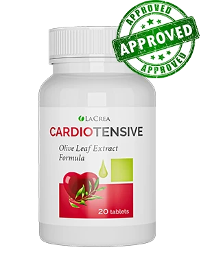 Envase de Cardiotensive, suplemento natural para normalizar la presión arterial y cuidar la salud cardiovascular.