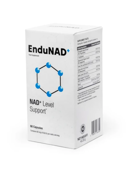 Botella de EnduNAD: vista lateral con detalles del producto