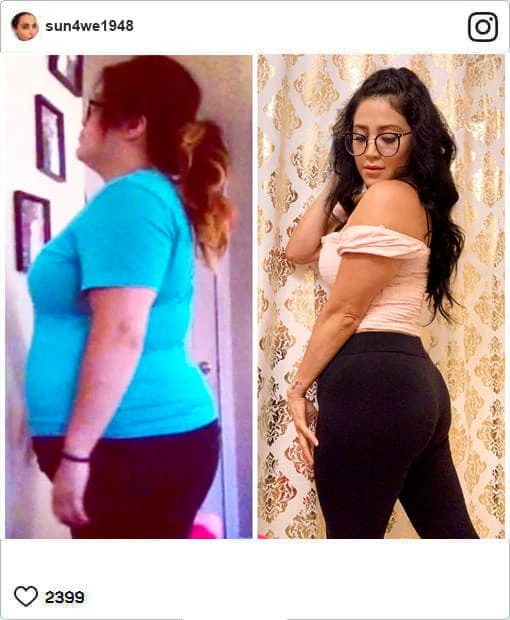 Marta, usuaria satisfecha de Slimmatica, muestra su figura esbelta tras la pérdida de peso.