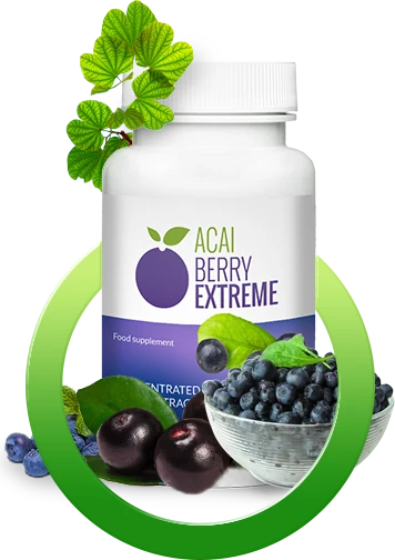 Envase de Acai Berry Extreme: tu suplemento ideal para adelgazar y quemar grasa