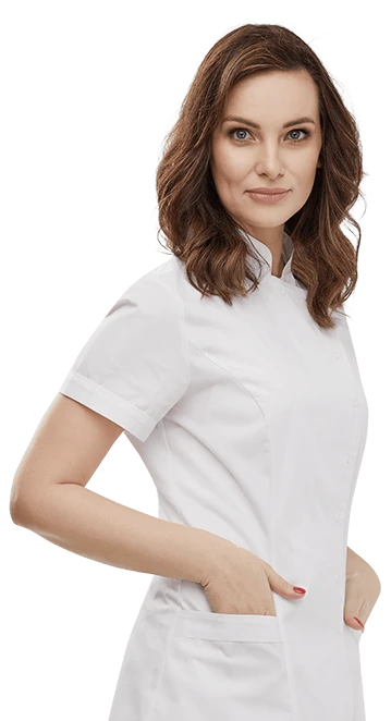 Doctora explicando los beneficios antienvejecimiento de Collagen Select para la salud de la piel