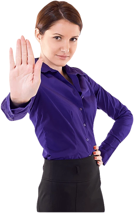 Mujer previniendo desequilibrio